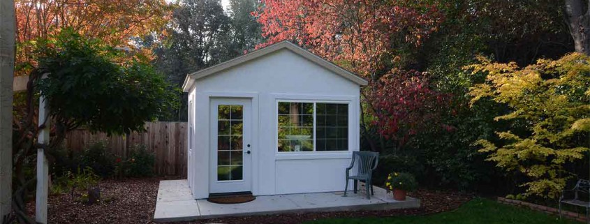 down to business with this backyard office - tuff shed