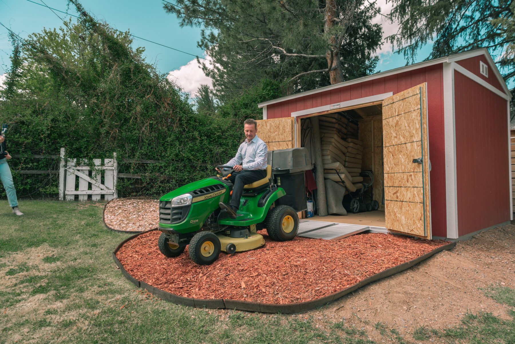 Lawn Mower on Ramp